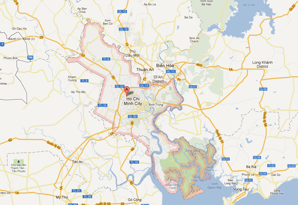 map of ho chi minh city